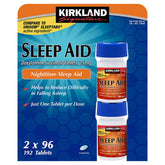 Cos7 Kirkland Signature Doxylamine Succinate Tablets ,25mg Nighttime Sleep AID - 2 X 96 Tablets (192 Tablets Total)